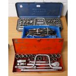 Collection of socket sets spanners etc