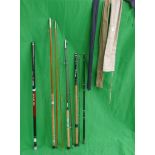 Collection of modern fishing rods