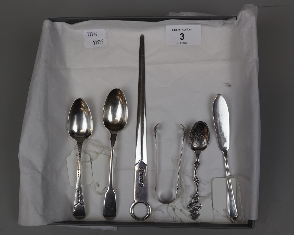 Collection of hallmarked silver - Approx weight: 99g