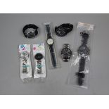 Collection of men's watches to include Swatch Loomi with original box and documentation