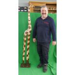 Large carved giraffe - Approx height: 182cm