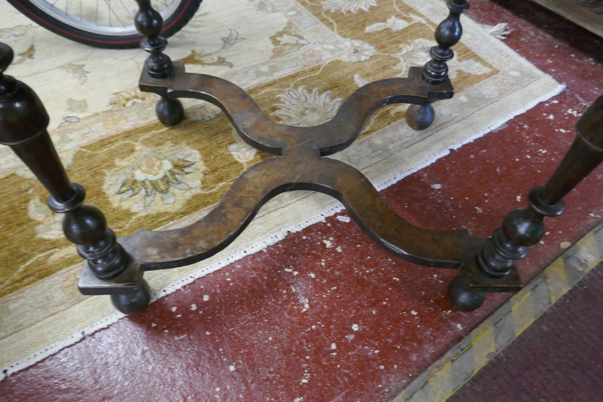 William & Mary style walnut side table with olive wood inlay - Approx size: W: 71cm D: 56cm H: 76cm - Image 5 of 6