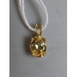 14ct gold citreen set pendant