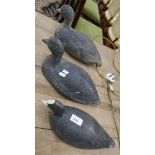 3 vintage Italian decoy waterbirds