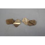 Pair of 9ct gold cufflinks - Approx weight 5g