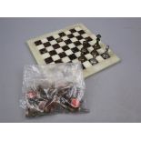 Miniature vintage Italian chess set