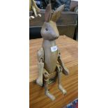 Articulated Wooden rabbit figure