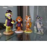 Ceramic cats to Include Top Cat characters and Tom