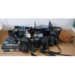 Collection of camera equipment