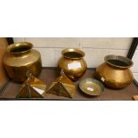 Antique Persian water containers and brass styrups