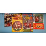 Collection of vintage football sticker albums - complete sets