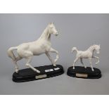 2 Royal Doulton horses, Spirit of the Wind - Springtime - Approx height of tallest: 25cm