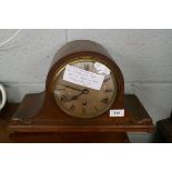 Vintage Benson and Co Oak mantel clock - working order with key