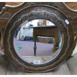 Hugh Wallis copper and pewter mirror