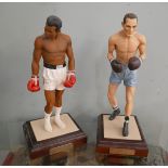 2 figurines - Muhammad Ali & Henry Cooper