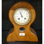 Oak cased mantel clock