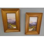 Pair of framed oils signed A McDonald - Approx image sizes: 15cm x 27cm