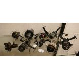 Collection of 9 fishing reels