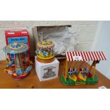 Wind up tin plate toys - Fairground Rides