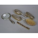 Hallmarked silver dressing table set