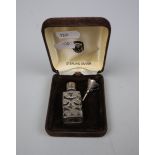 Hallmarked silver perfume bottle in original box