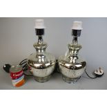 Pair of bedside table lamps as new
