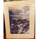 Signed L/E print - Coastal Scene by P Williams