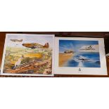 2 Military aircraft prints signed by the artists