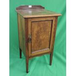 Antique inlaid walnut pot cupboard