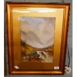Watercolour signed E Flarence - Rural scene - Approx image size: 25cm x 35cm