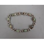 Ethiopian wello opal silver bracelet