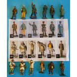 Collection of military figures to include Del Prada King & Country etc