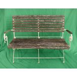 Folding garden bench