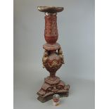 Antique polychrome torchiere