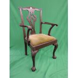 Chippendale style armchair