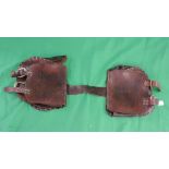 Pair of leather paniers
