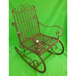 Vintage metal garden rocking chair