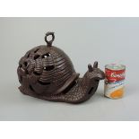 Vintage cast iron snail shaped lantern