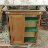 Antique satinwood wall hanging cupboard with doors