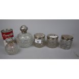 Collection of silver tops jars etc