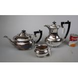 Mappin & Webb silver plate teapot, coffee pot & milk jug