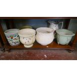 Collection of ceramic plant pots