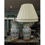 Pair of Oriental lamps