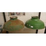 Pair of enamel light shades