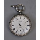 Hallmarked fine silver pocket watch