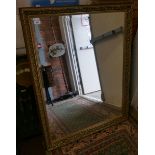 Large gilt frame bevelled glass mirror