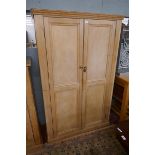 Antique pine fitted cupboard - Approx size W: 112cm D: 44cm H: 175cm