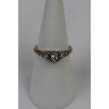 18ct diamond solitaire ring - Size L