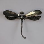 Silver dragonfly brooch