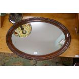 Large vintage oval mirror